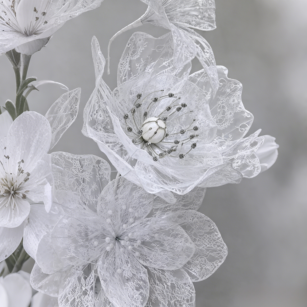 Flowerva Lace Silhouette Form Art Installation