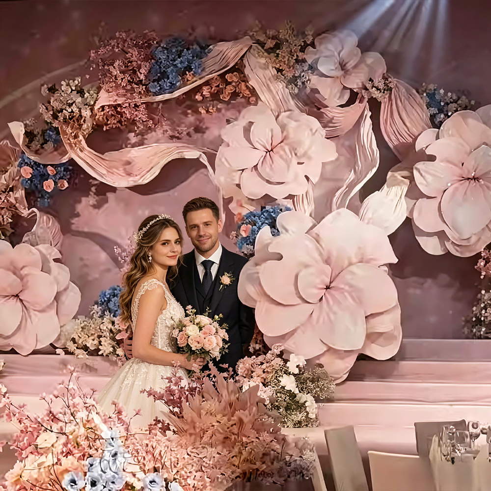 Flowerva Blush Aetherial Arc Premium Decor