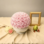 Premium Baby Pink Preserved Rose Vase Gift Box