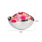 Flowerva Sculptural Metal Bowl Arrangement Premium Decor