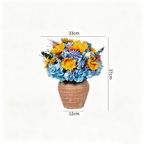 Flowerva Sunflower Terracotta Vase Arrangement Premium Decor