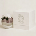 Premium White Eternal Rose Marble Glass Vase Gift Box