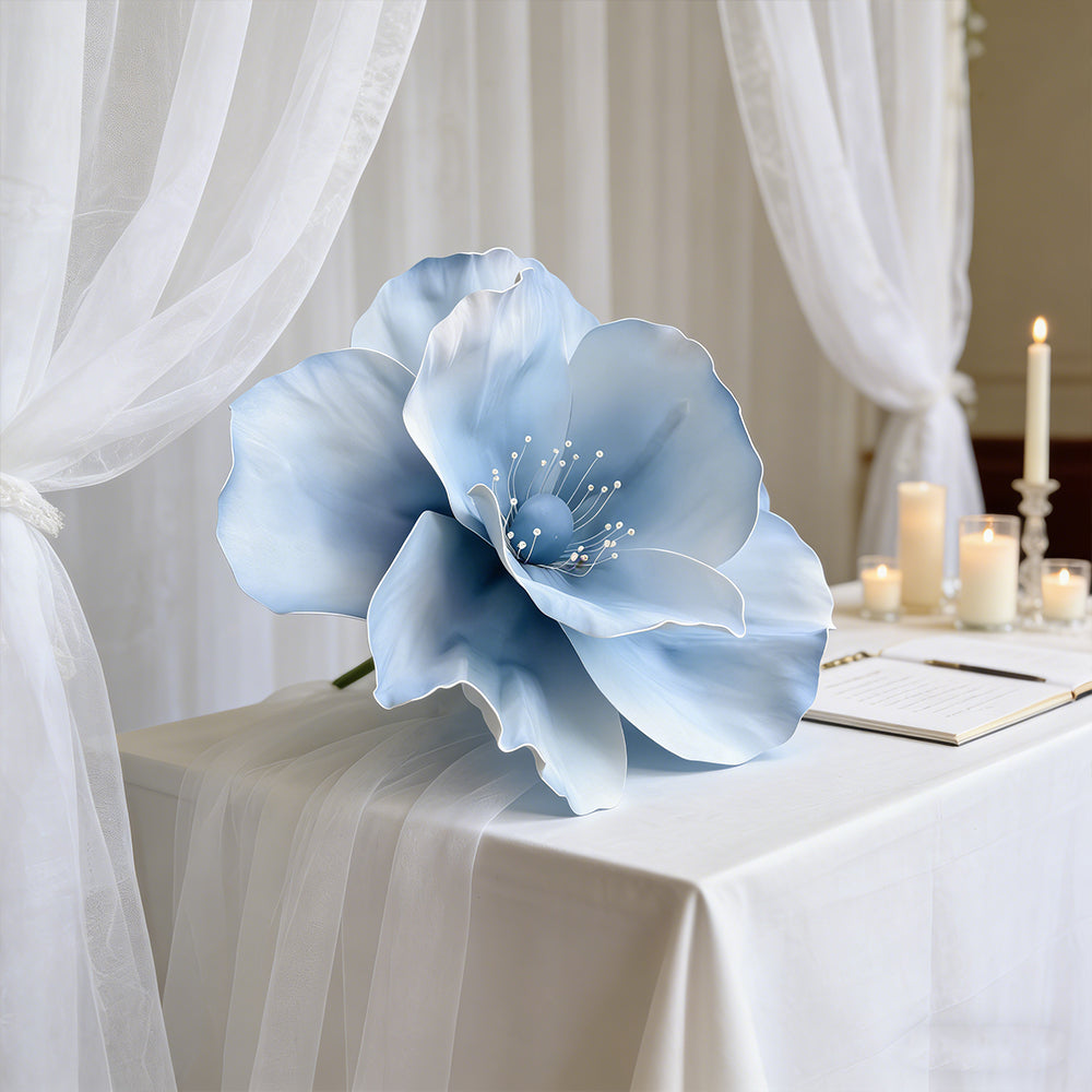 Flowerva Luminous Poppy Blue Premium Flower