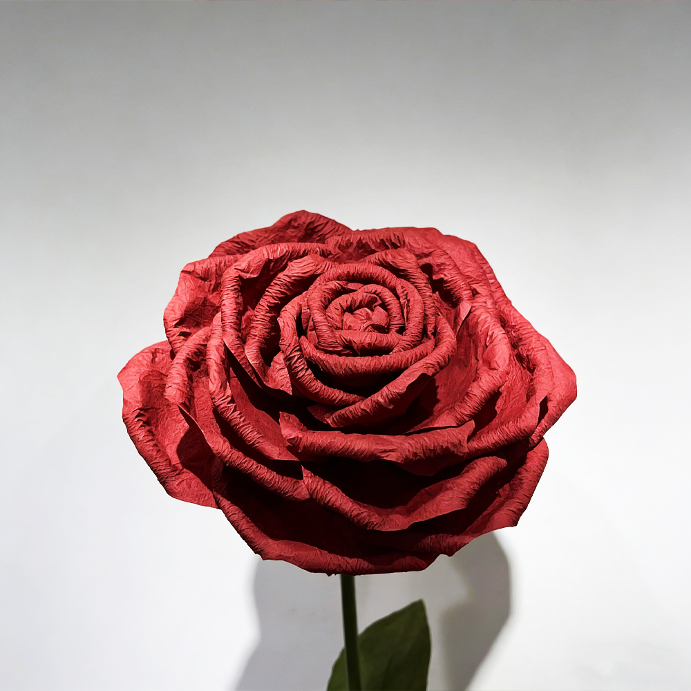 Flowerva Blazing Crimson Rose Premium Flower