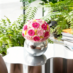 Flowerva Daisy Sphere Vase Arrangement Premium Decor