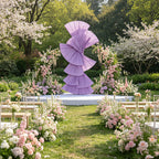 Flowerva Retro Purple Fan Shaped Wedding Decoration