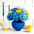 Flowerva Hydrangea Textured Vase Arrangement Premium Decor