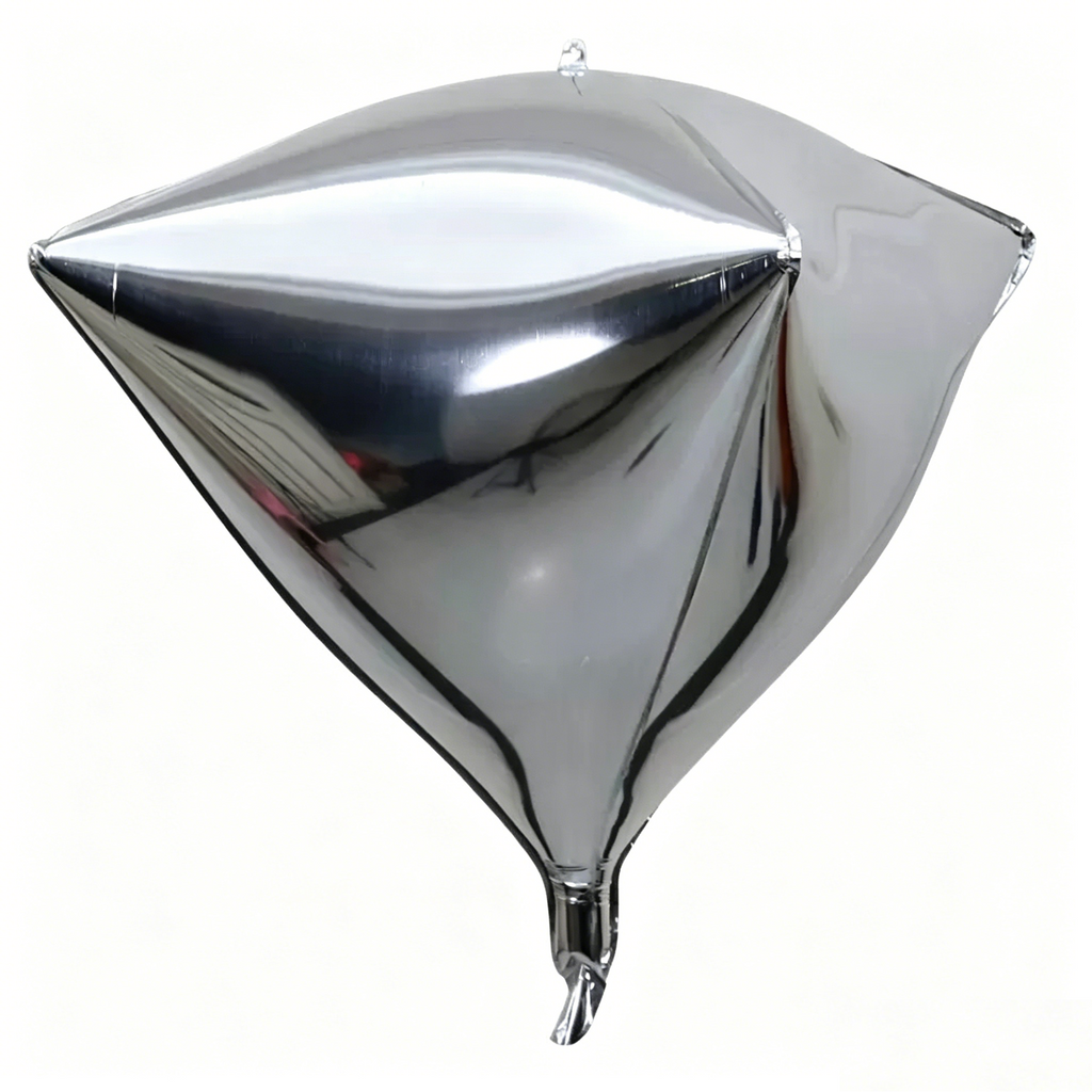 Flowerva 4D Mirror Silver Aluminum Foil Birthday Party Decoration Balloons