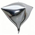 Flowerva 4D Mirror Silver Aluminum Foil Birthday Party Decoration Balloons