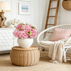Flowerva Ruffled Petal Vase Arrangement Premium Decor