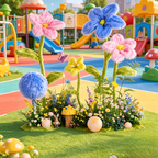 Flowerva Fuzzy Whimsy Aisle Flower Wedding Decoration