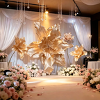 Flowerva Opulent Satin Veil Premium Decor