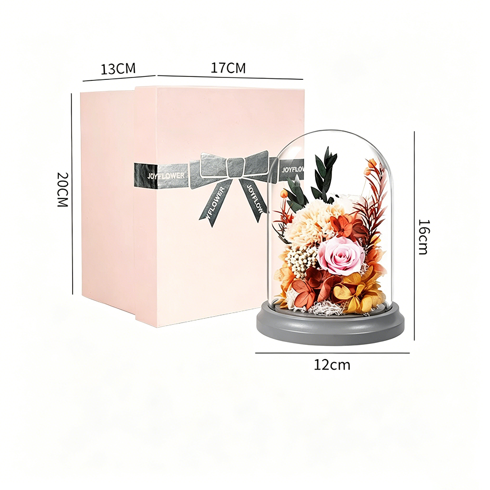 Flowerva Dome Preserved Floral Arrangement Premium Decor