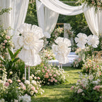 Flowerva Couture Crinkle White Art Installation