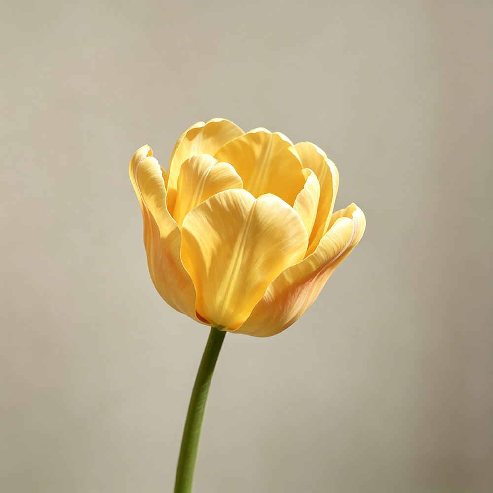 Flowerva Yellow Tulip Statement Bloom Premium Decor