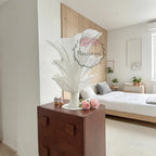 Flowerva White Aura Pleat Table Flower