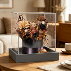 Flowerva Taupe & Espresso Earth-Tone Centerpiece Premium Decor