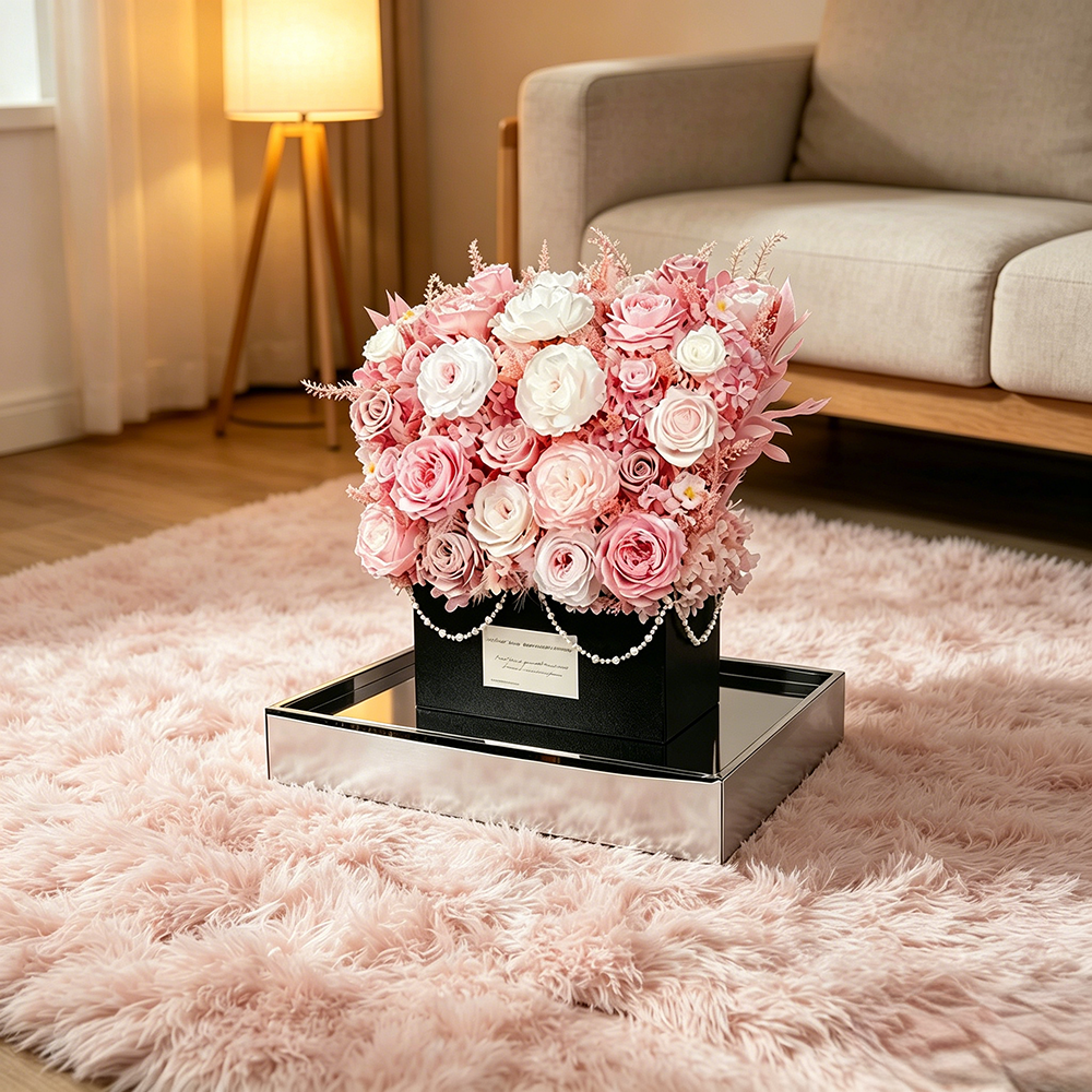 Flowerva Cottage Bloom Vase Arrangement Premium Decor
