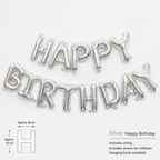 Flowerva Happy Birthday Letter Foil Balloons Party Decorations