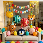 Flowerva Cartoon Creative Animal Foil Balloons Kids Birthday Party Scene Decoration