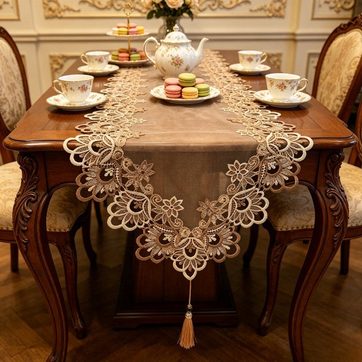 Flowerva  Vintage American-Style Lace Table Runner
