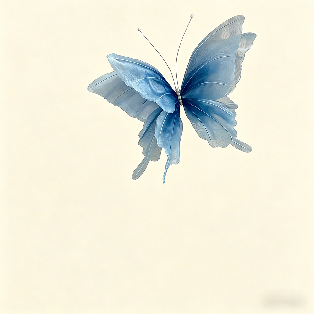 Flowerva Delicate Blue Drift Art Accent