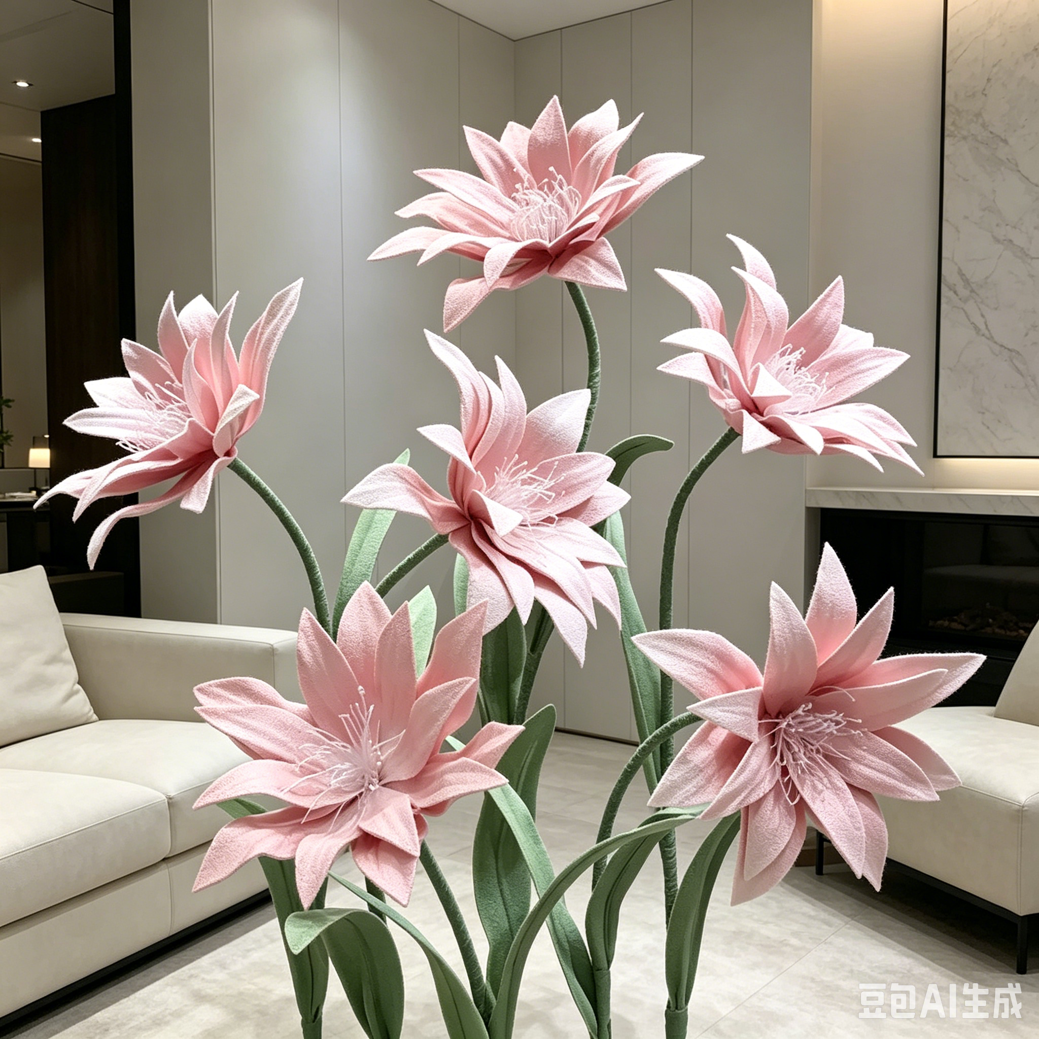 Flowerva Blush Night Bloom Premium Decor