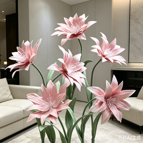 Flowerva Blush Night Bloom Premium Decor