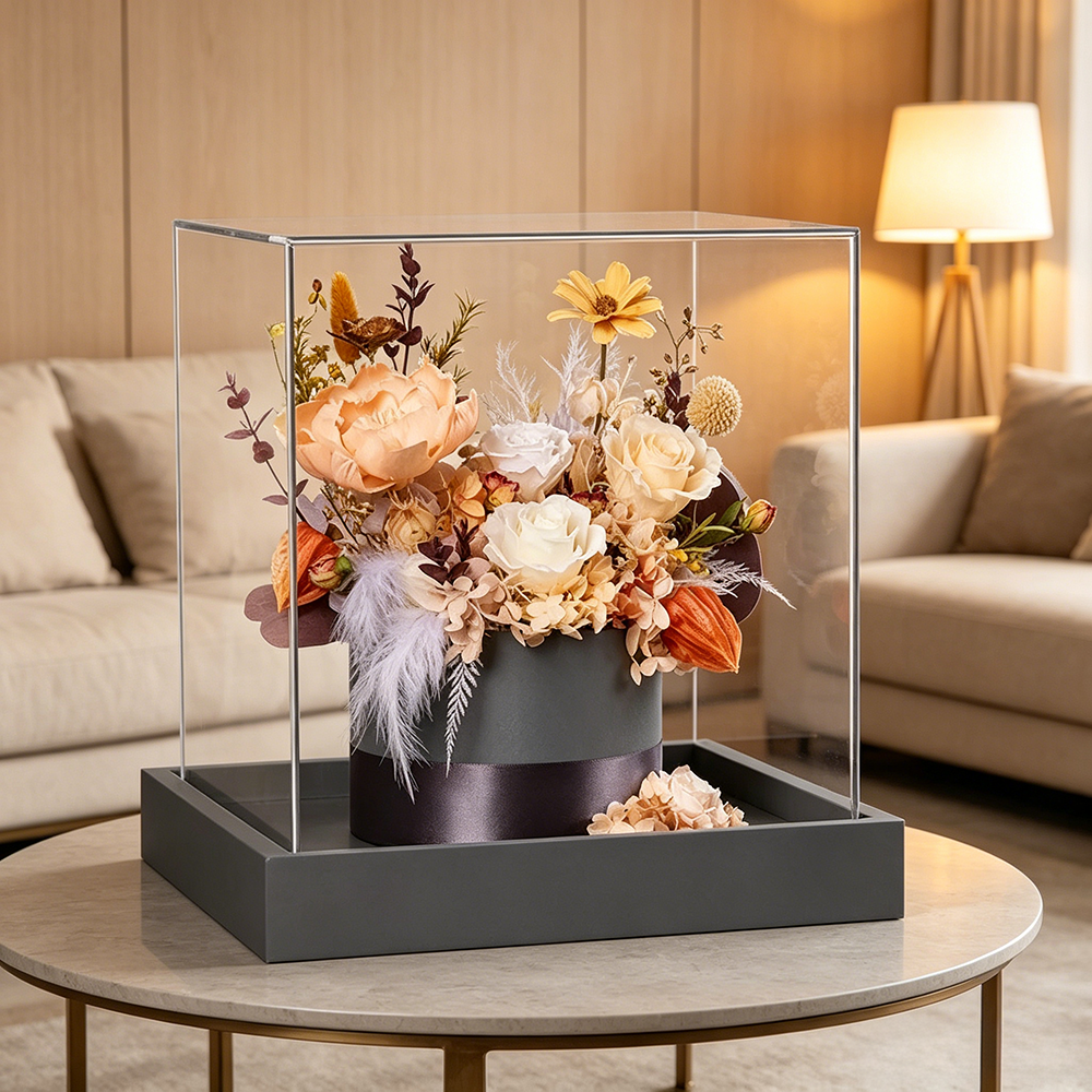 Flowerva Blush & Ivory Neutral-Tone Display Premium Decor
