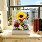 Flowerva Radiant Bloom Acrylic Display Premium Decor