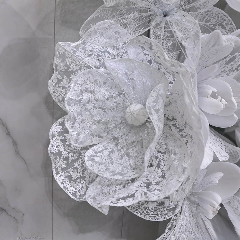 Flowerva Lace Silhouette Form Art Installation