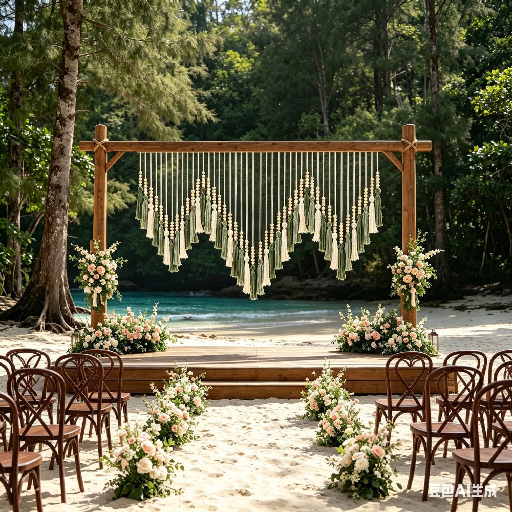 Boho Chic Fringe Colorful Woven Tapestry Decor