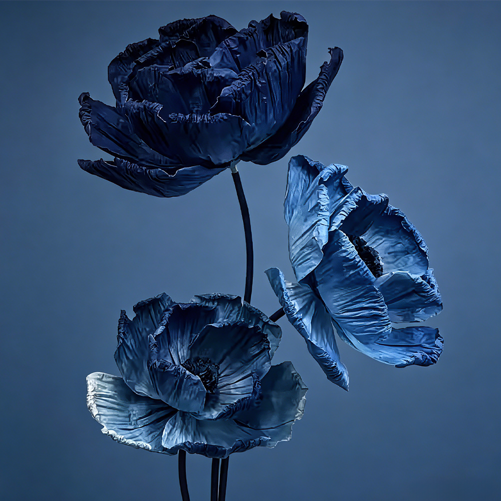 Flowerva Artisan Blue Poppy Wedding Decoration
