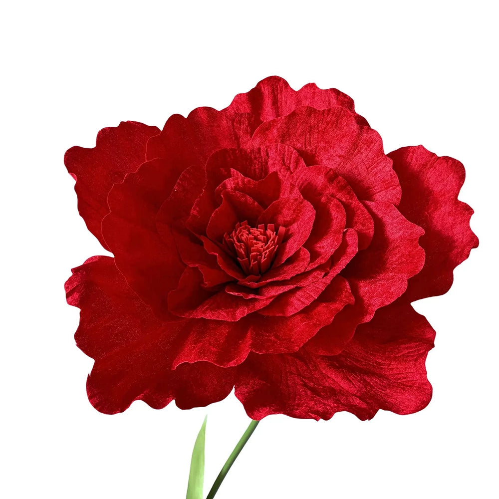 Flowerva Crimson Monochromatic Relief Premium Decor