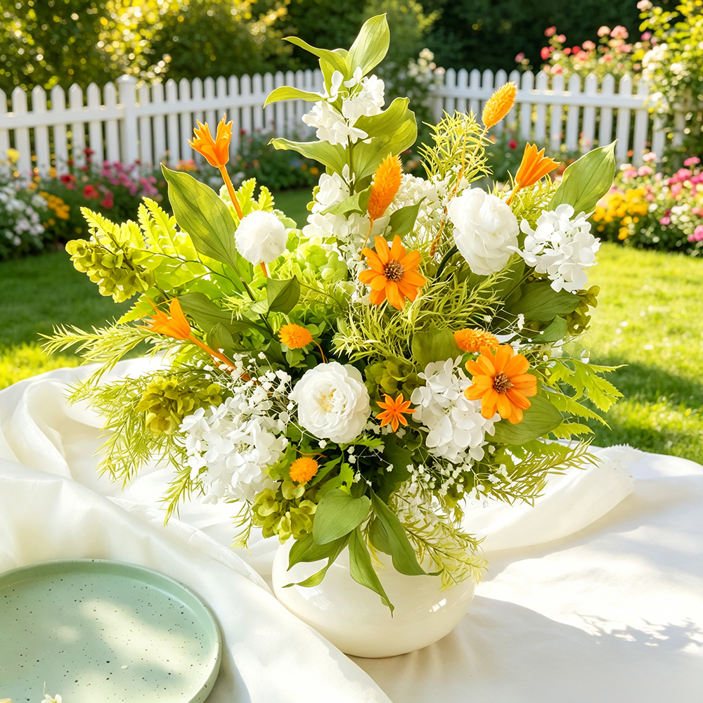 Flowerva Bright Everlasting Vase Arrangement Premium Decor