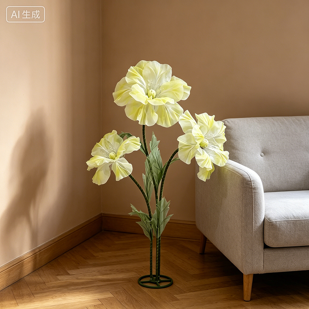 Flowerva Sheer Standing Petal Sculpture Premium Decor