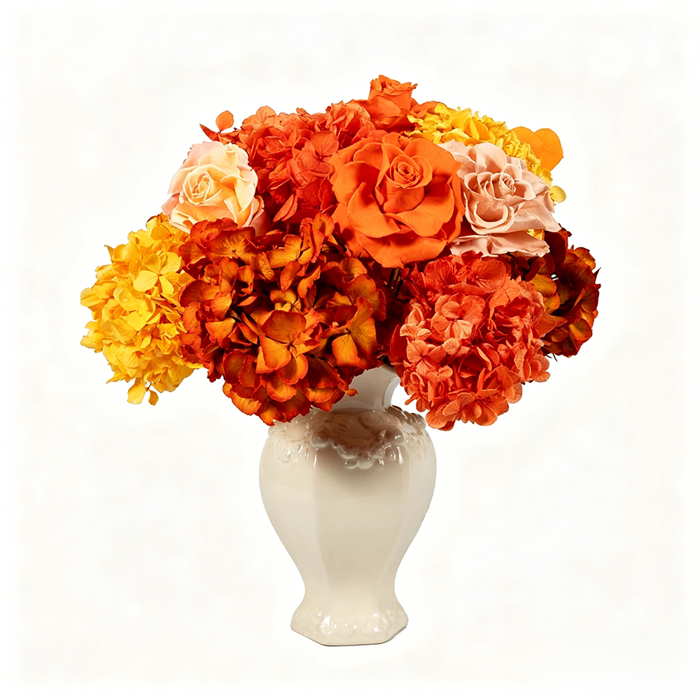 Flowerva Opulent Rose Vase Arrangement Premium Decor