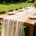 Flowerva Pearl Tulle Table Runner