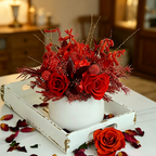 Flowerva Full-Bloom Compact Arrangement Premium Decor
