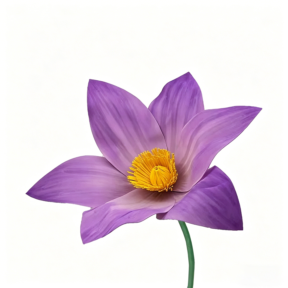 Flowerva Violet Lily Contour Premium Decor