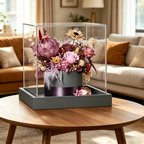Flowerva Ruby & Burgundy Rich-Tone Centerpiece Premium Decor
