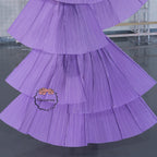 Flowerva Retro Purple Fan Shaped Wedding Decoration