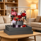 Flowerva Ruby & Burgundy Rich-Tone Centerpiece Premium Decor