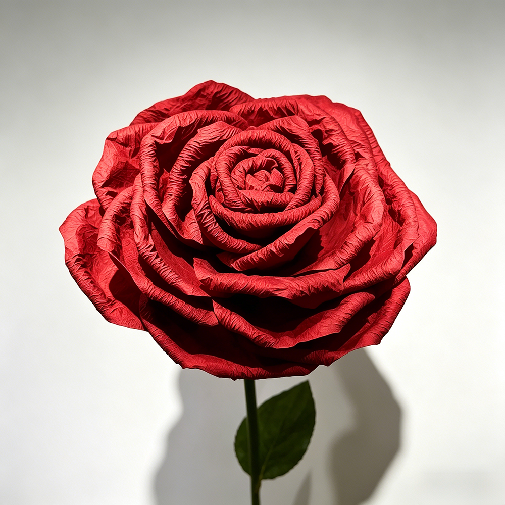 Flowerva Blazing Crimson Rose Premium Flower