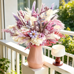 Flowerva Textured Everlasting Vase Arrangement Premium Decor