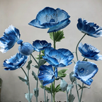 Flowerva Azure Poppy Bloom Premium Decor