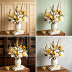 Flowerva Rustic Everlasting Vase Arrangement Premium Decor
