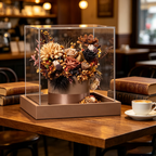 Flowerva Taupe & Espresso Earth-Tone Centerpiece Premium Decor
