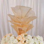 Flowerva Champagne Aura Pleat Table Flower
