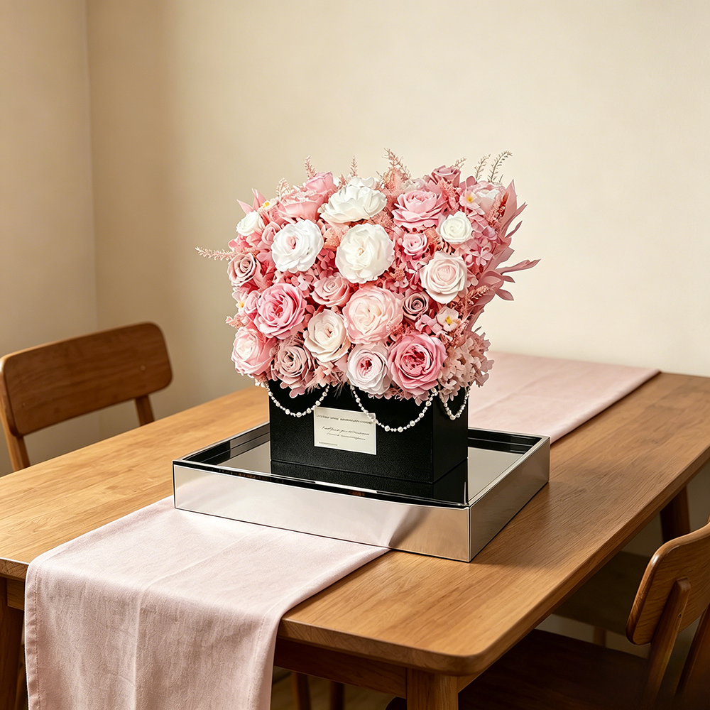 Flowerva Cottage Bloom Vase Arrangement Premium Decor